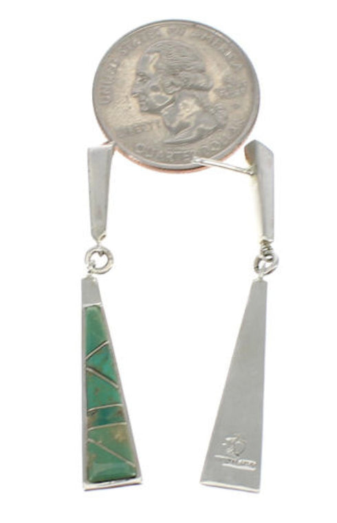 Turquoise Authentic Sterling Silver Post Dangle Earrings TX26478